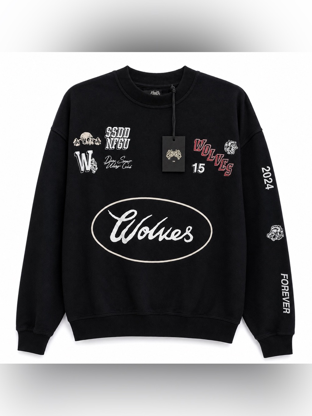 Darc Sport Wolves Live Fast V2 Crewneck Sweatshirt Small NWT #39/1000